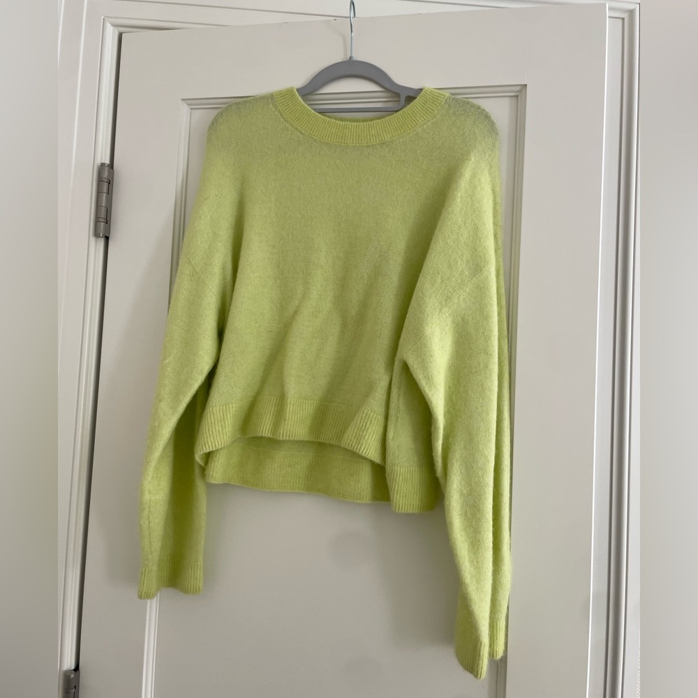 & Other Stories Light Green Crew Neck Sweater